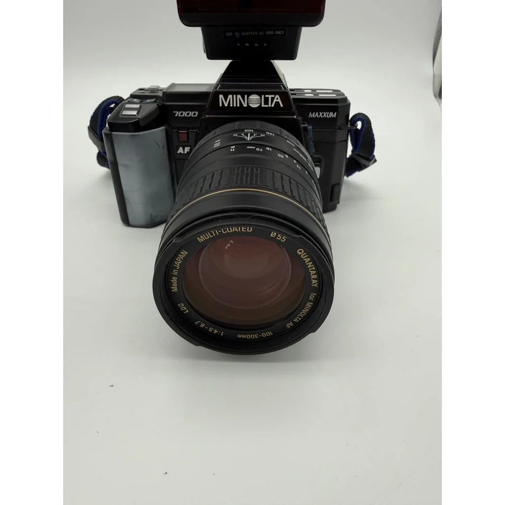 Minolta Maxxum 7000 & 3000i 35mm SLR Camera Bundle 75-200mm 100-300mm Lenses